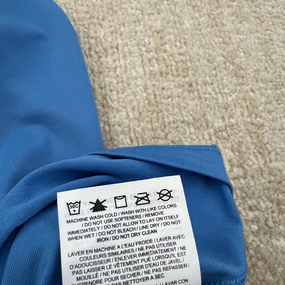 Nike Pro Combat Compression DriFit Long Sleeve Zip Up Shirt Top Blue M - Picture 12 of 12